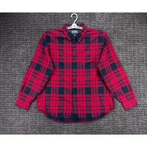 Bonobos Shirt Mens 2XL Red Blue Plaid Flannel Cotton Casual Outdoor Cabincore